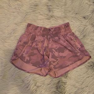 Lululemon pink camo shorts